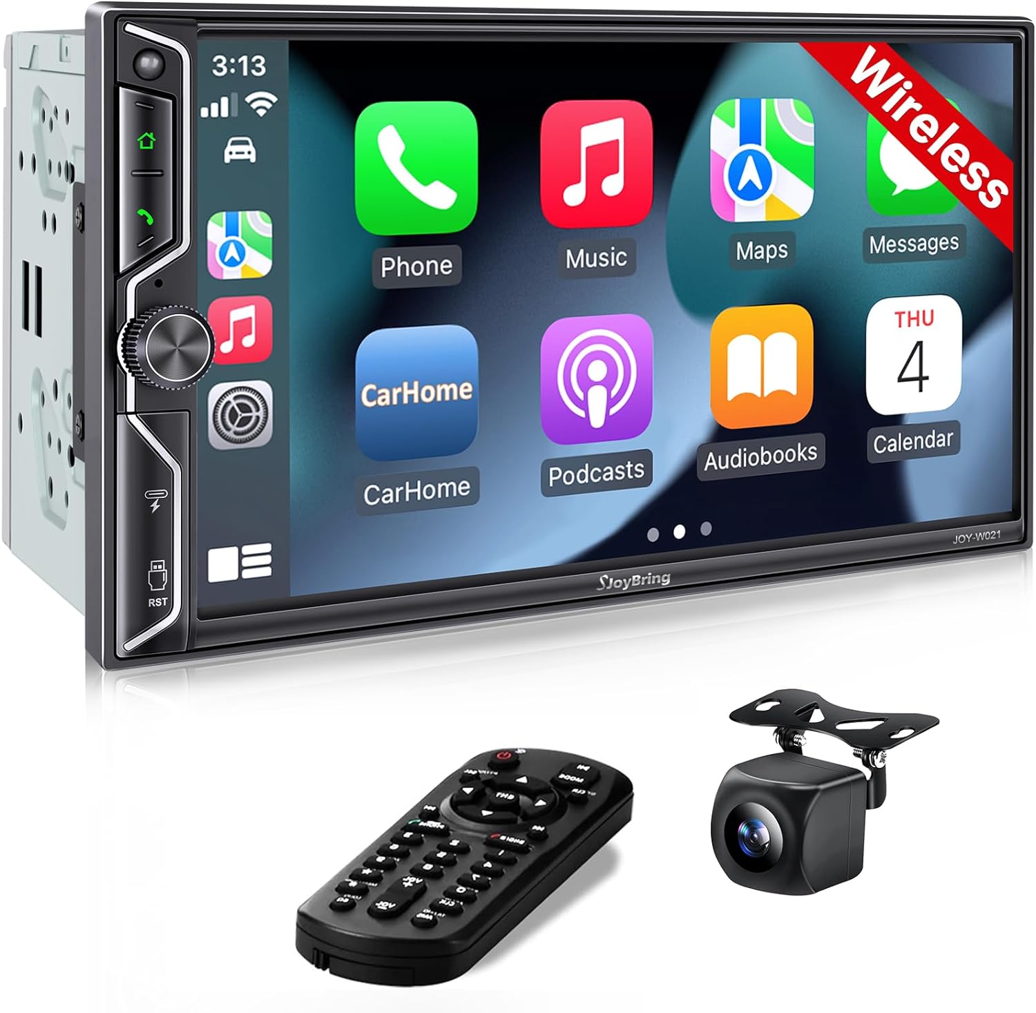 JOY-W021 - Double Din Car Stereo with Wireless Apple Carplay