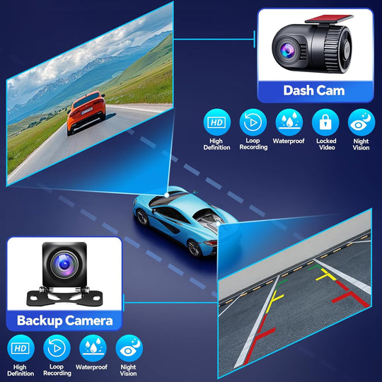 JOY-W018 - Double Din Car Stereo with Wireless Apple Carplay, Android Auto
