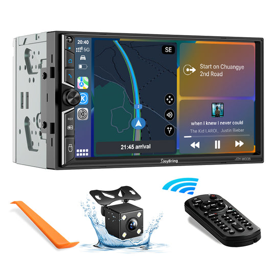 JOY-W005 - Double Din Car Stereo with Wireless Apple Carplay, Android Auto