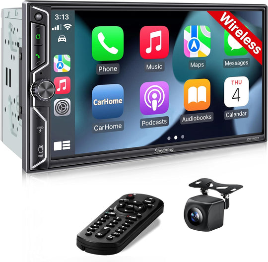 JOY-W021 - Double Din Car Stereo with Wireless Apple Carplay, Android Auto